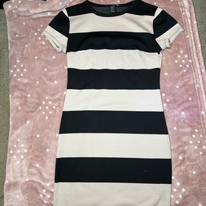Black and White Striped Dress